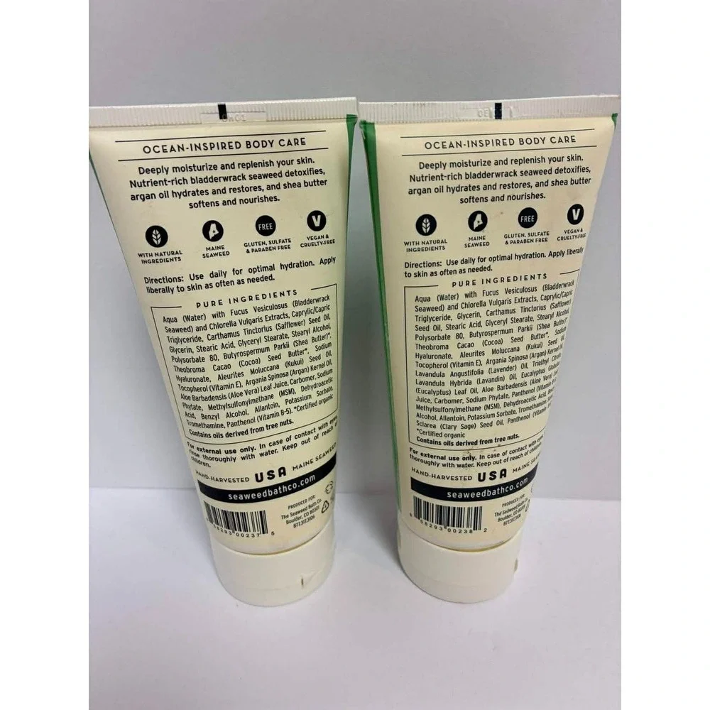 The Seaweed Bath Co. Body Cream Unscented 6 oz. & Body Cream Lavender 6 Oz